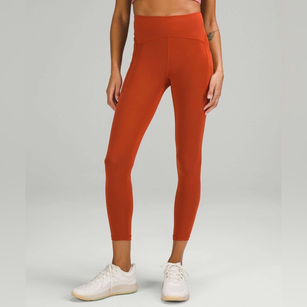 Lululemon Invigorate High-Rise Tight Legging 7/8 Length in Brick Size 4